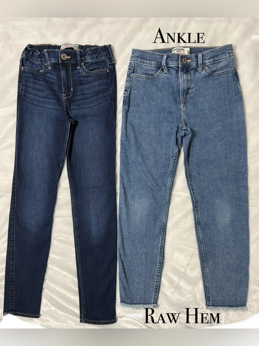 Jeans-Girls | Lot of 2 | ABERCROMBIE KIDS dark-wash and mid-wash